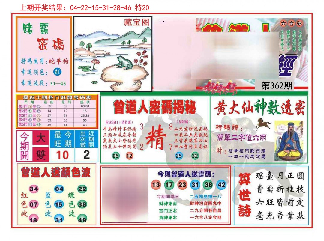 2024362期赢钱一经
