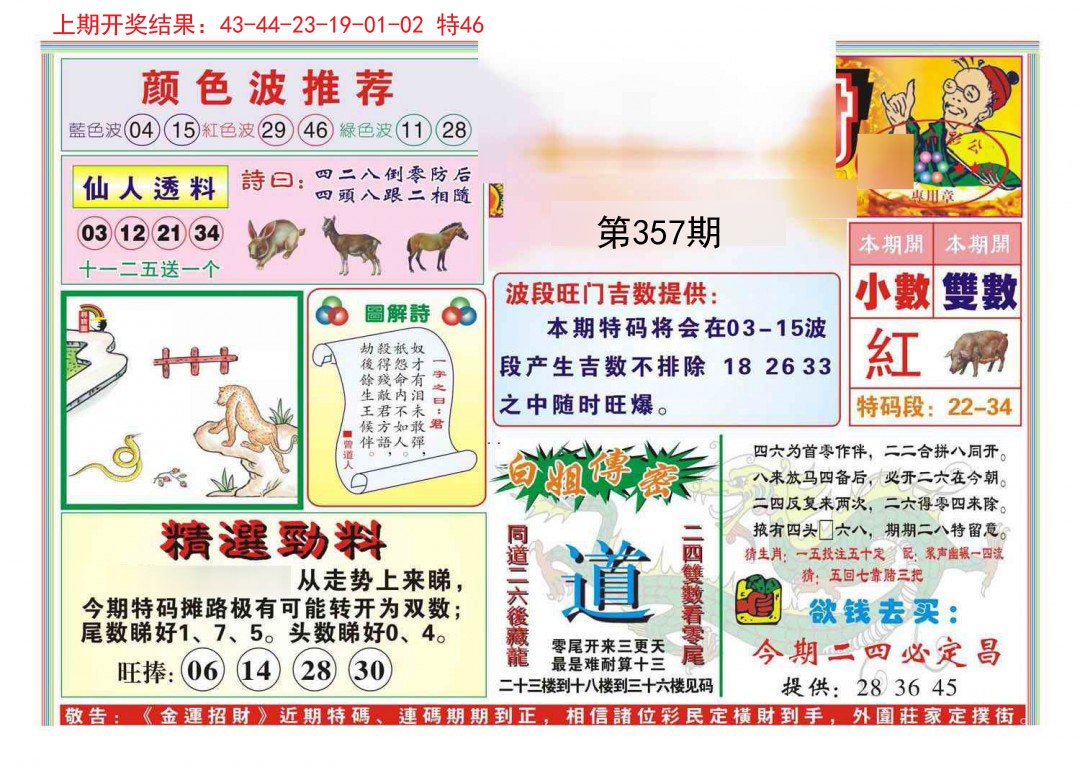 2024357期金运招财