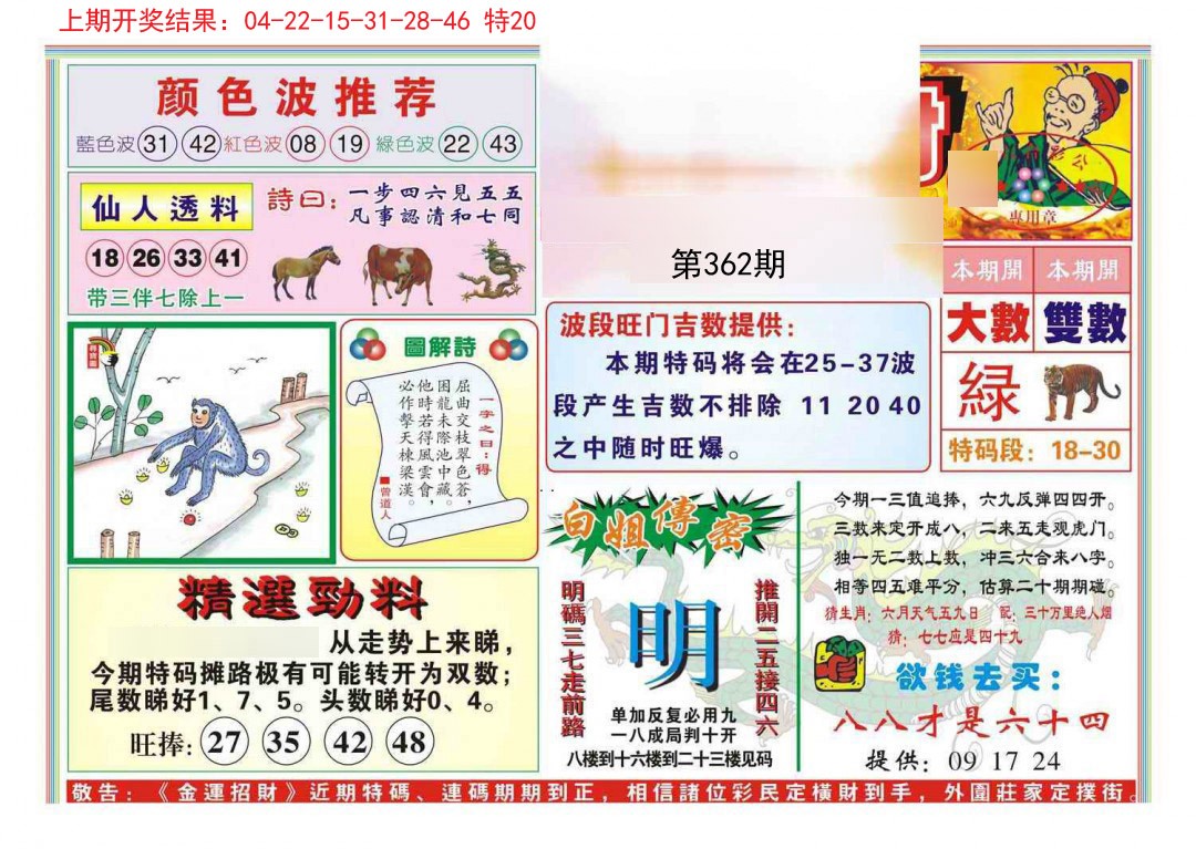 2024362期金运招财
