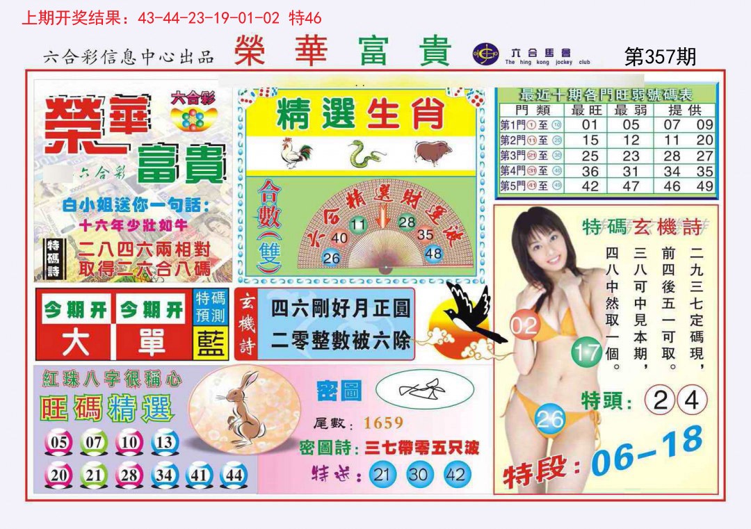 2024357期荣华富贵