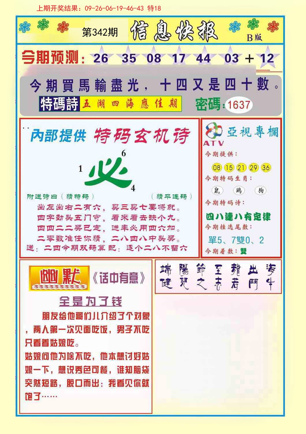 2024342期信息快报B