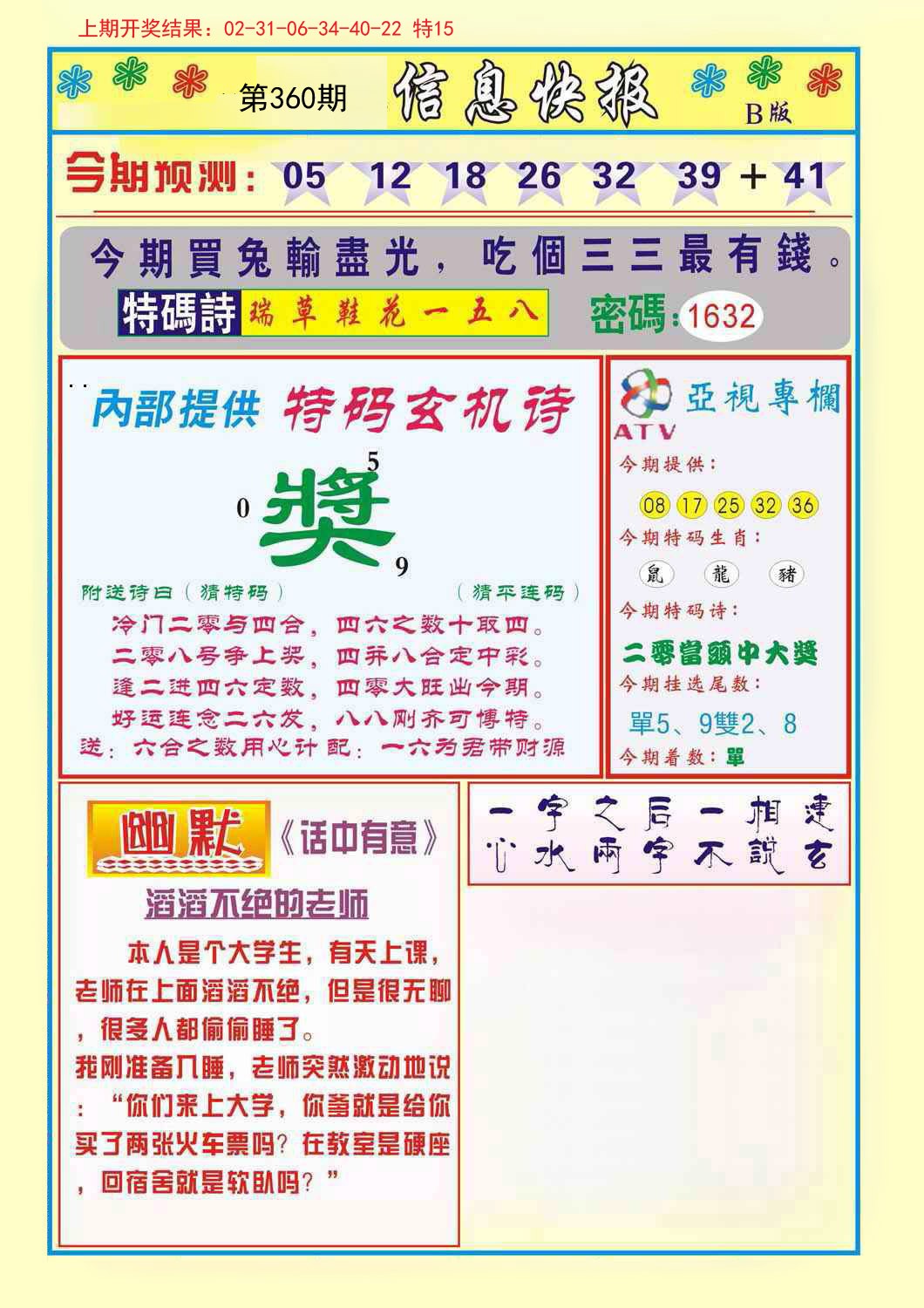 2024360期信息快报B