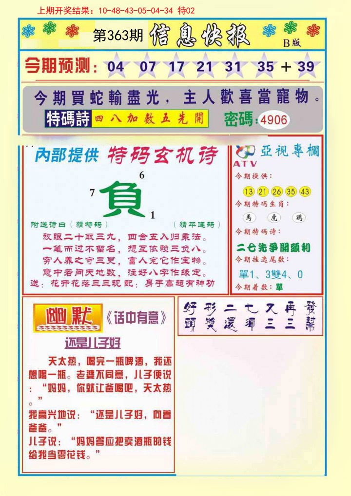 2024363期信息快报B
