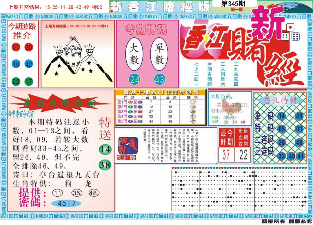 2024345期新香江赌经A