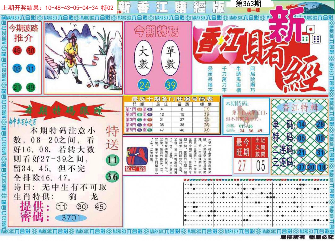 2024363期新香江赌经A