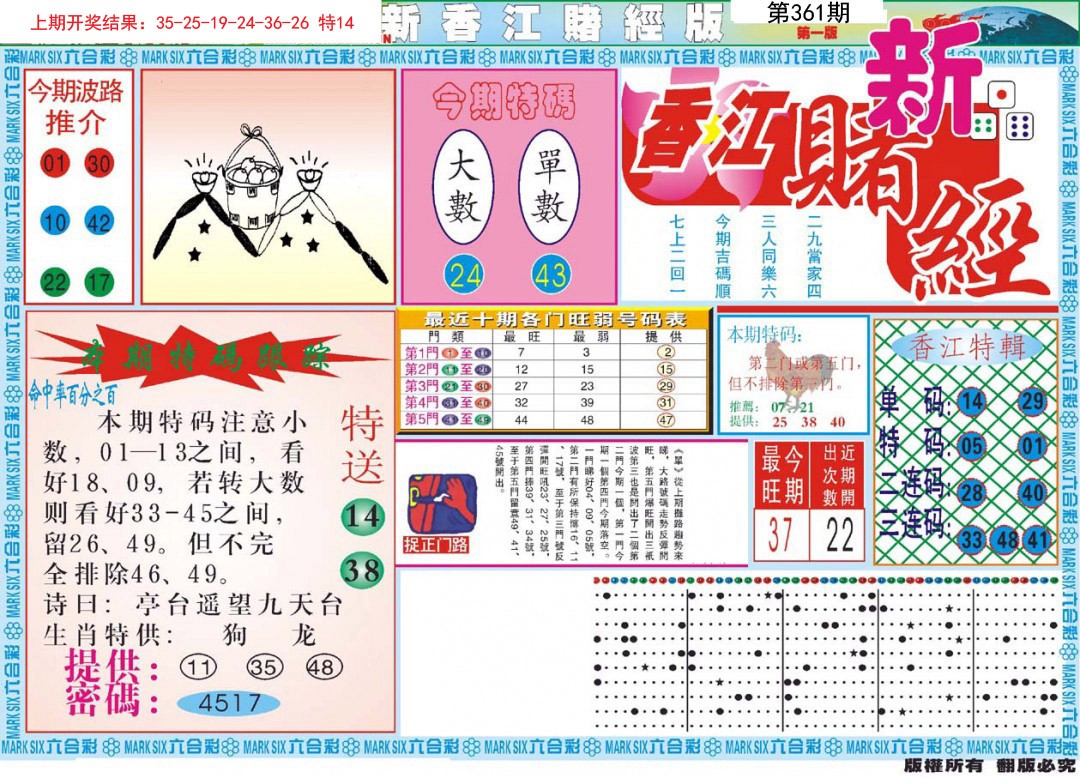 2024361期新香江赌经A