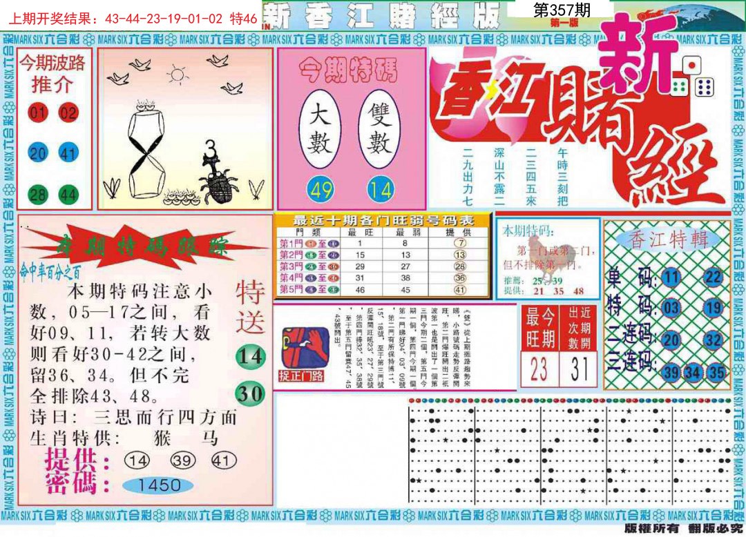 2024357期新香江赌经A