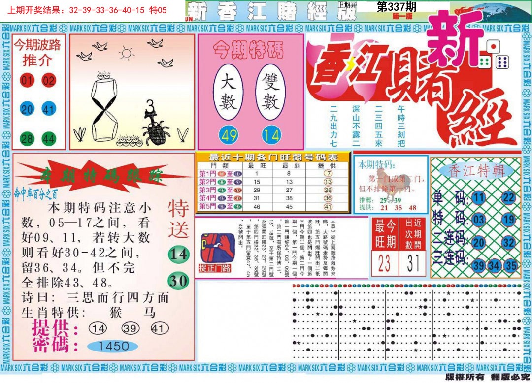 2024337期新香江赌经A