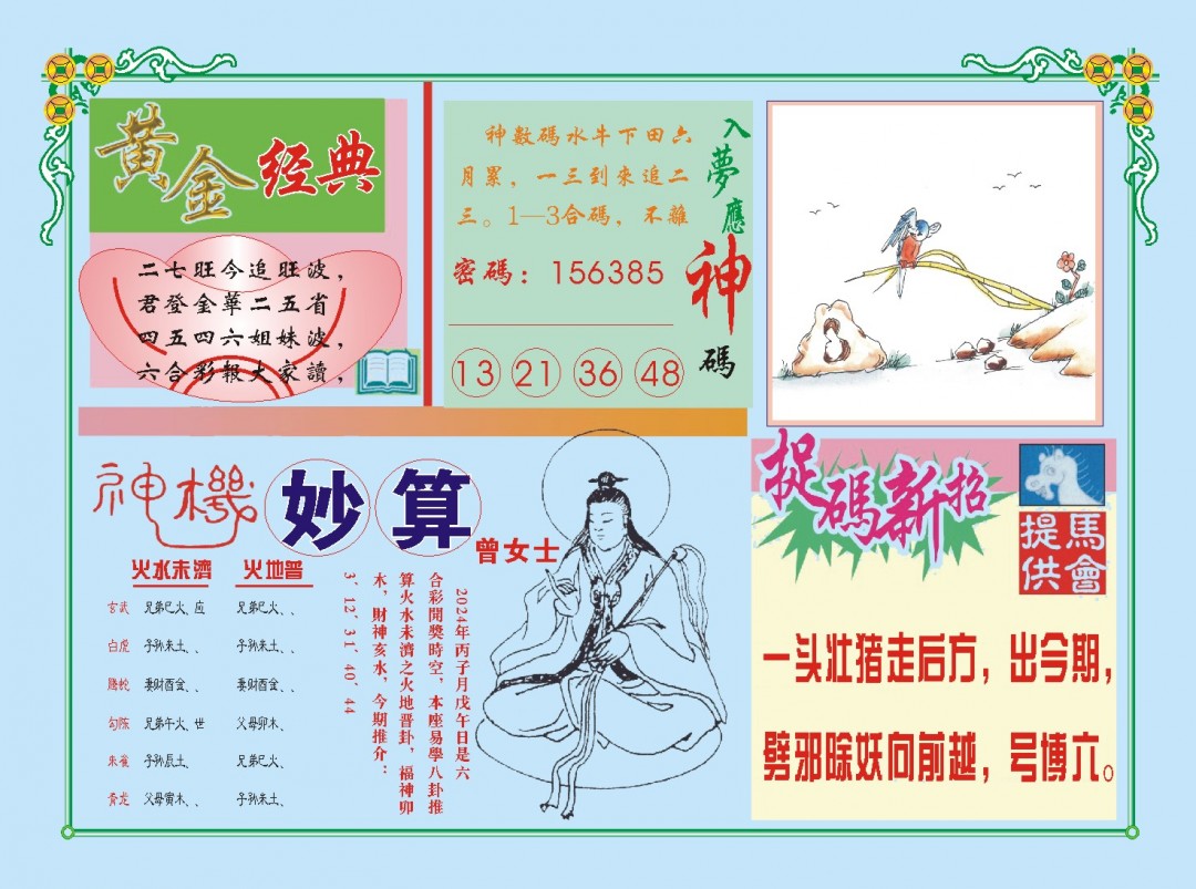 2024355期老版曾女士B