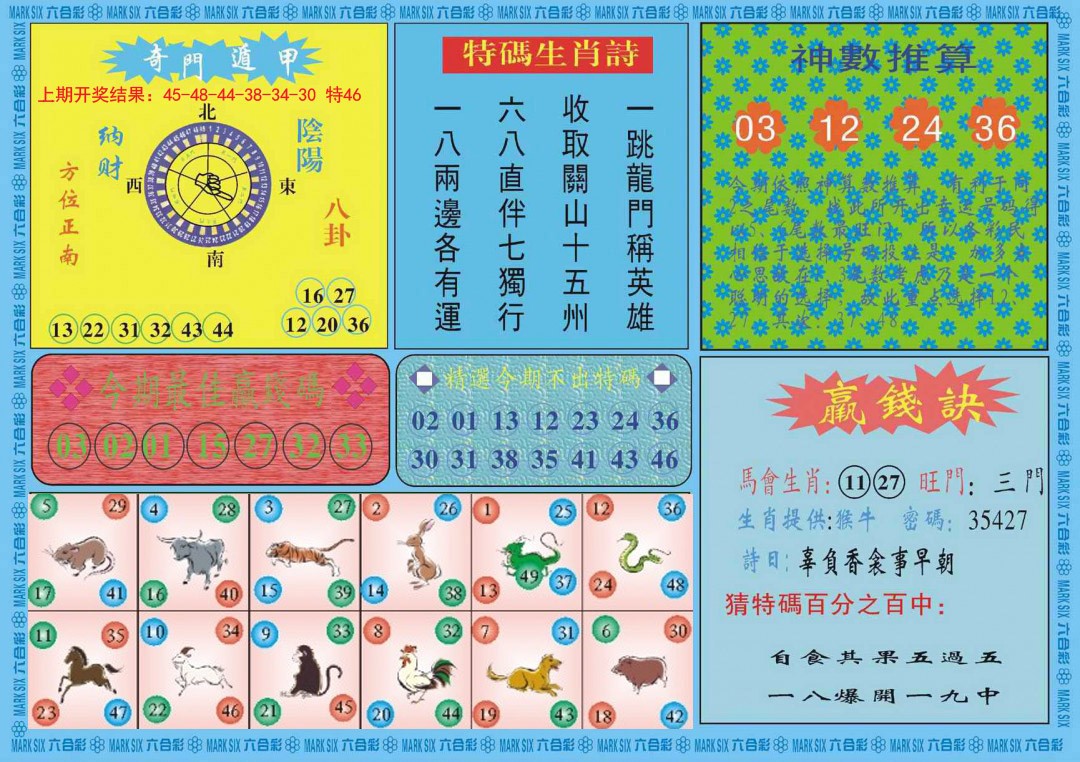 2024346期黄大仙灵码B