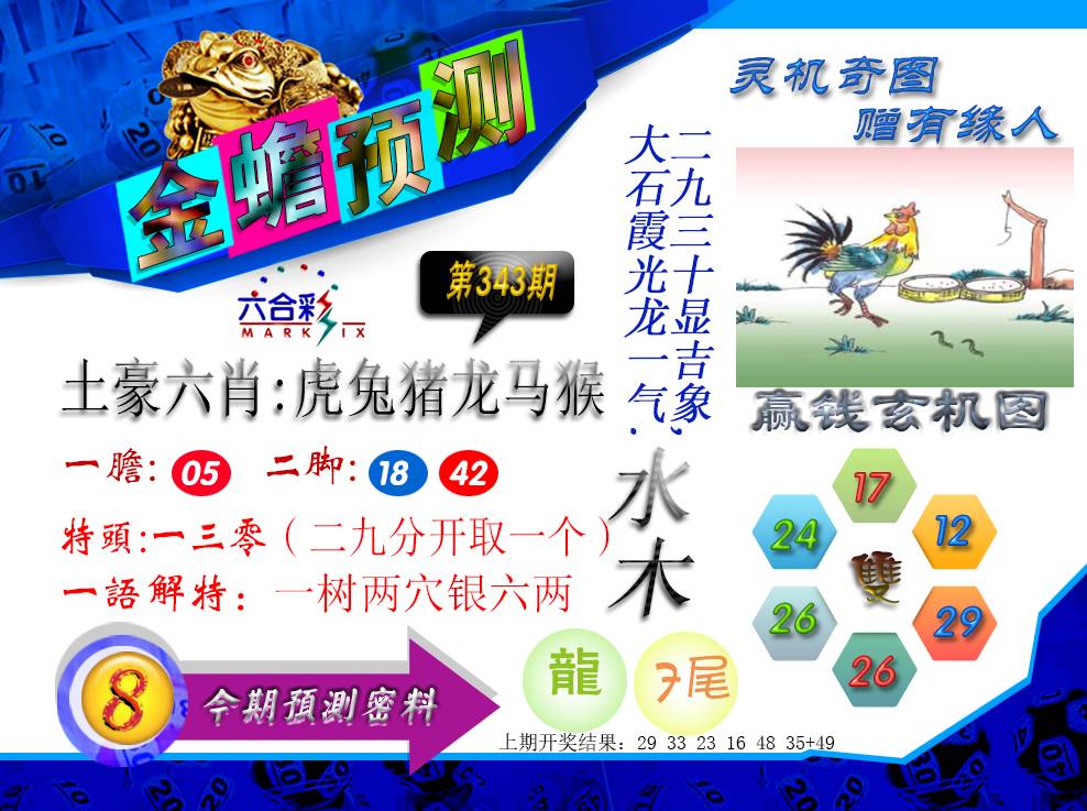 2024343期金蟾预测