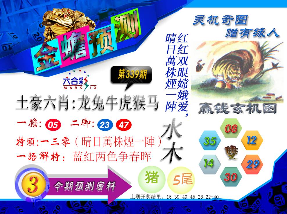 2024339期金蟾预测