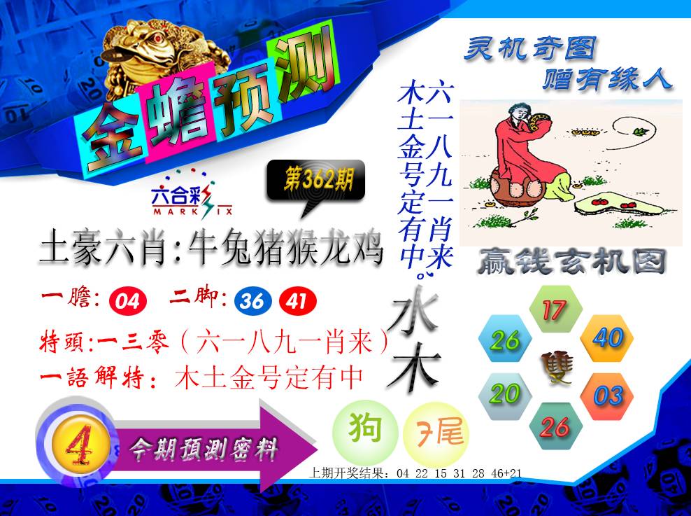 2024362期金蟾预测
