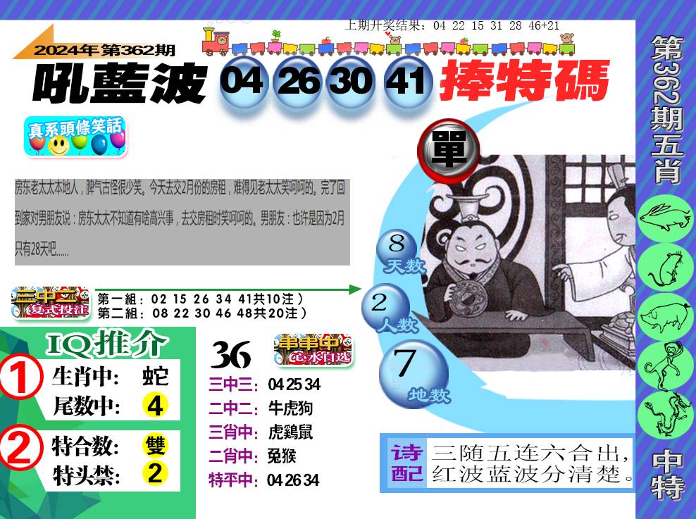 2024362期新特报