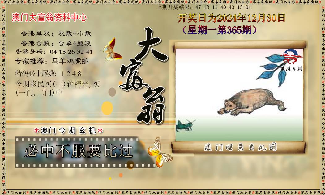 2024365期新大富翁