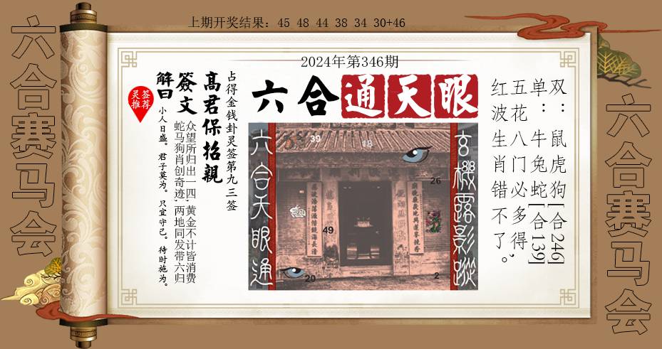 2024346期六合通天眼