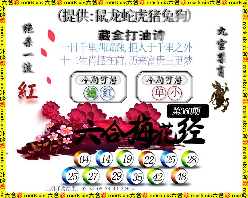 2024360期六合梅花经