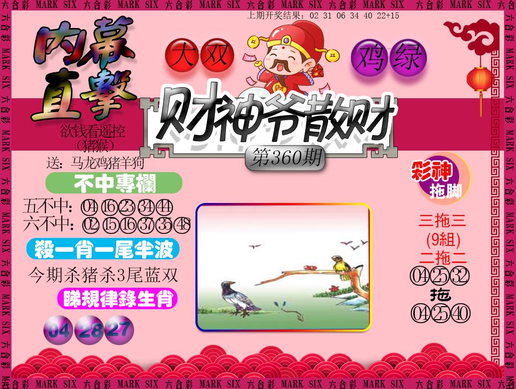 2024360期财神爷散财