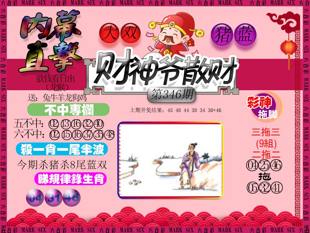2024346期财神爷散财