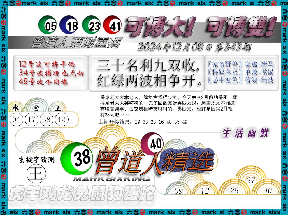 2024343期曾道人精选