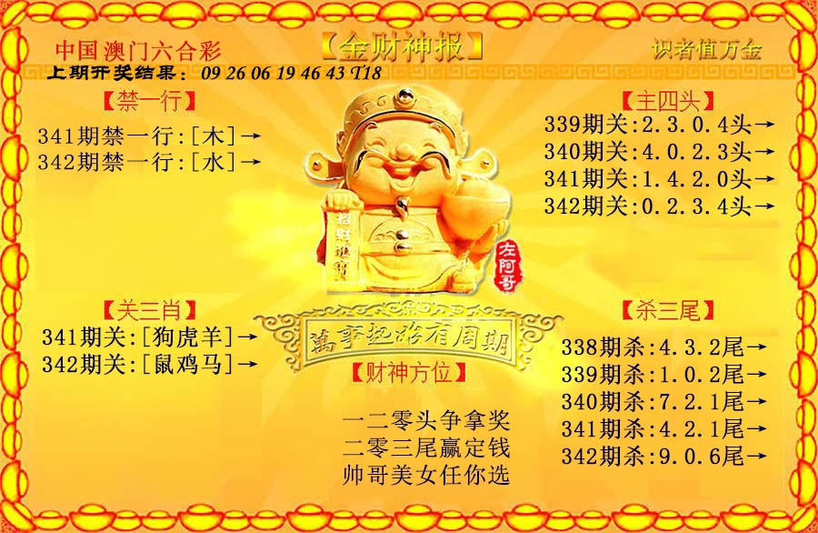 2024342期金财神