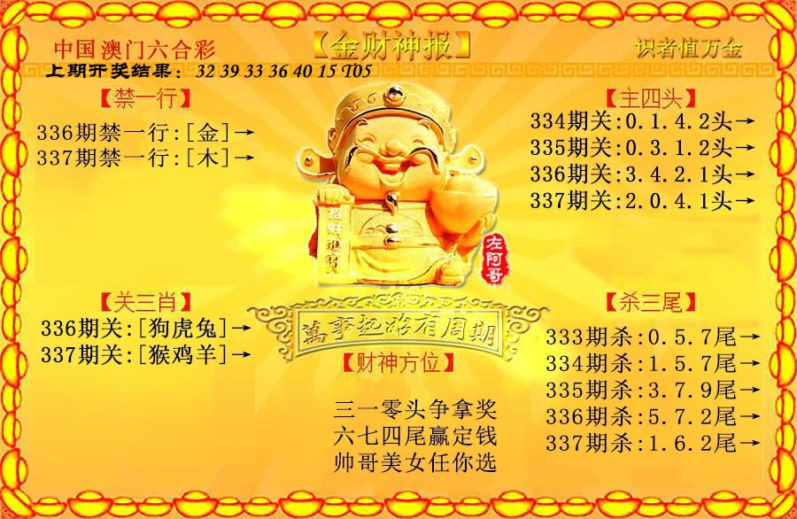 2024337期金财神