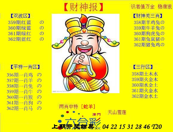 2024362期黄财神