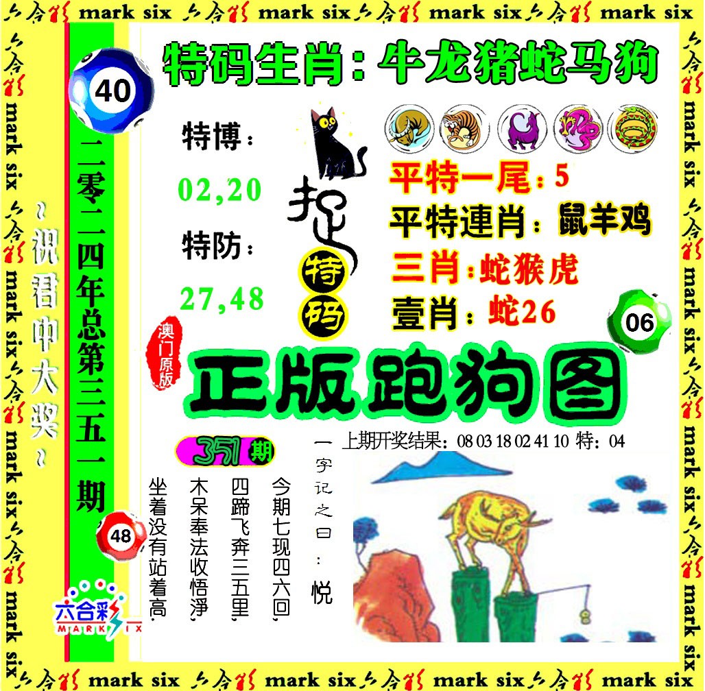 2024351期正版跑狗图