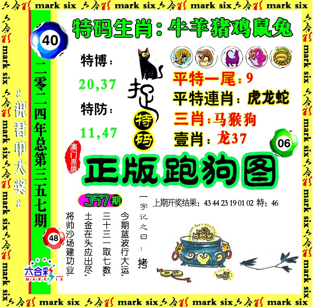 2024357期正版跑狗图