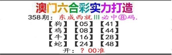 2024358期东成西就