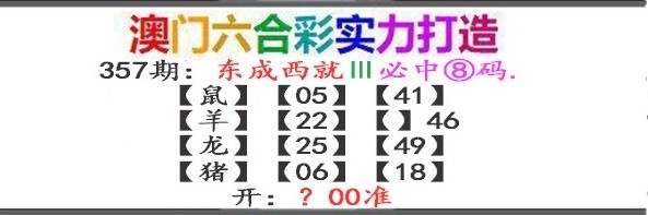 2024357期东成西就
