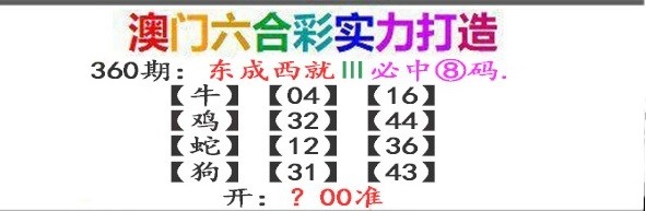 2024360期东成西就