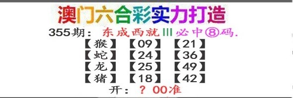 2024355期东成西就