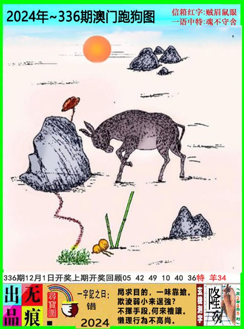 2024336期澳门跑狗无痕版