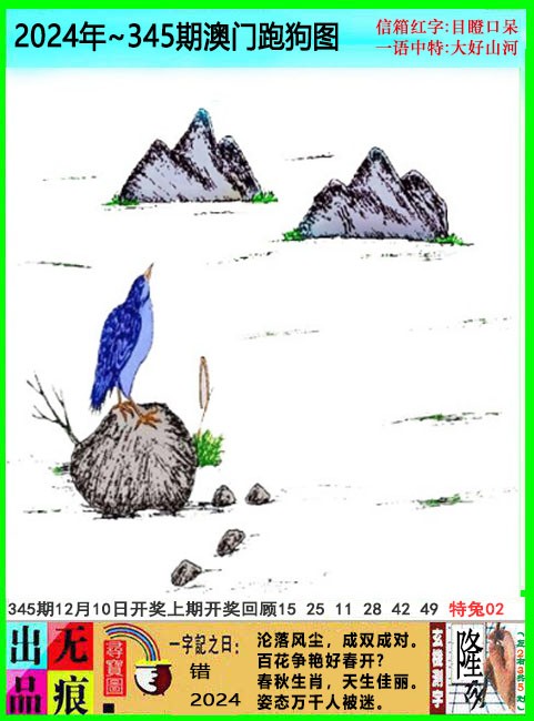 2024345期澳门跑狗无痕版