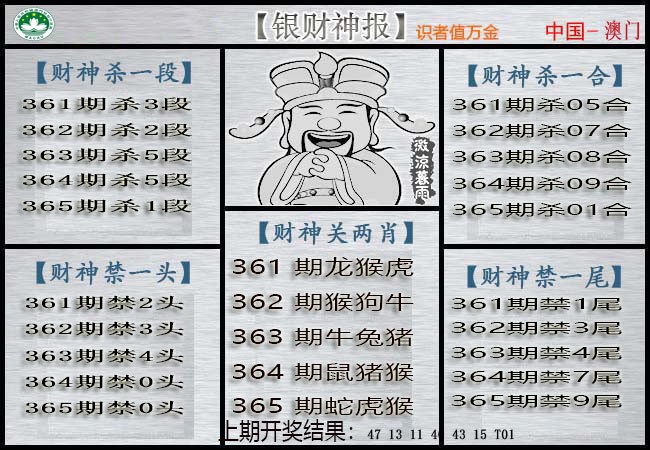 2024365期银财神