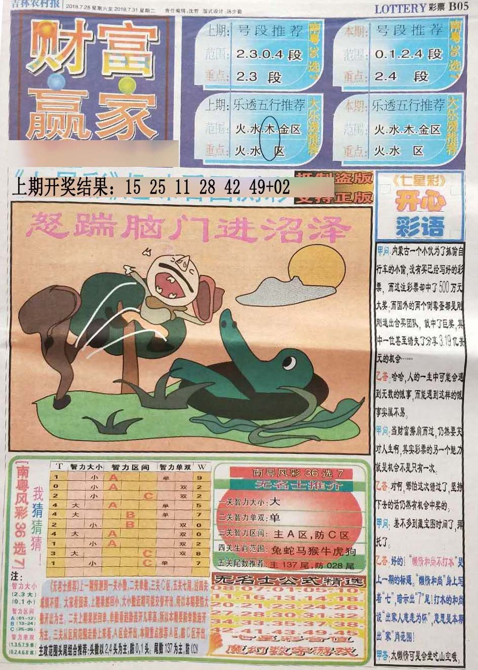 2024345期七星彩图(高清)