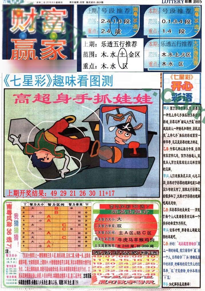 2024349期七星彩图(高清)