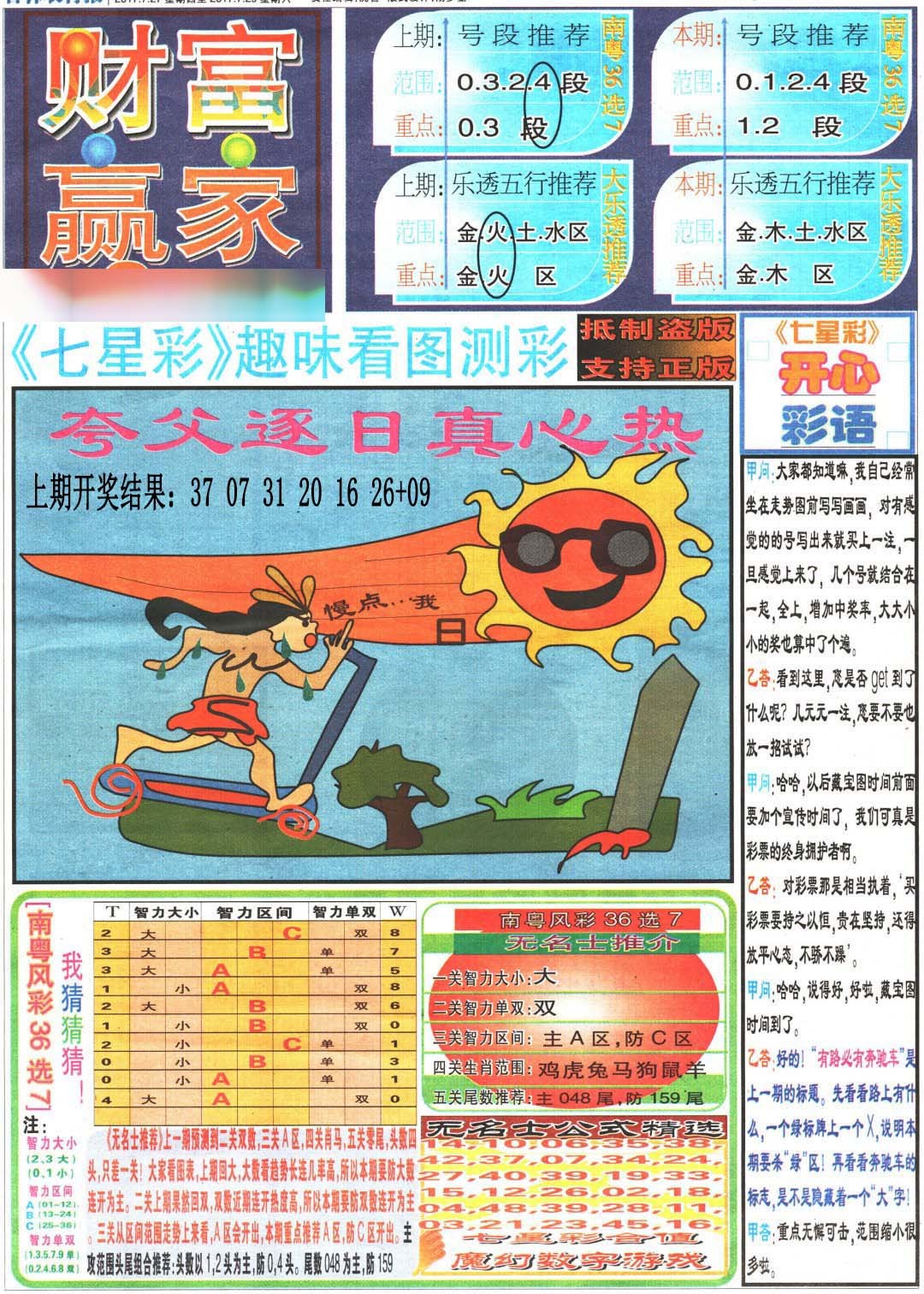2024358期财富赢家（七星彩）