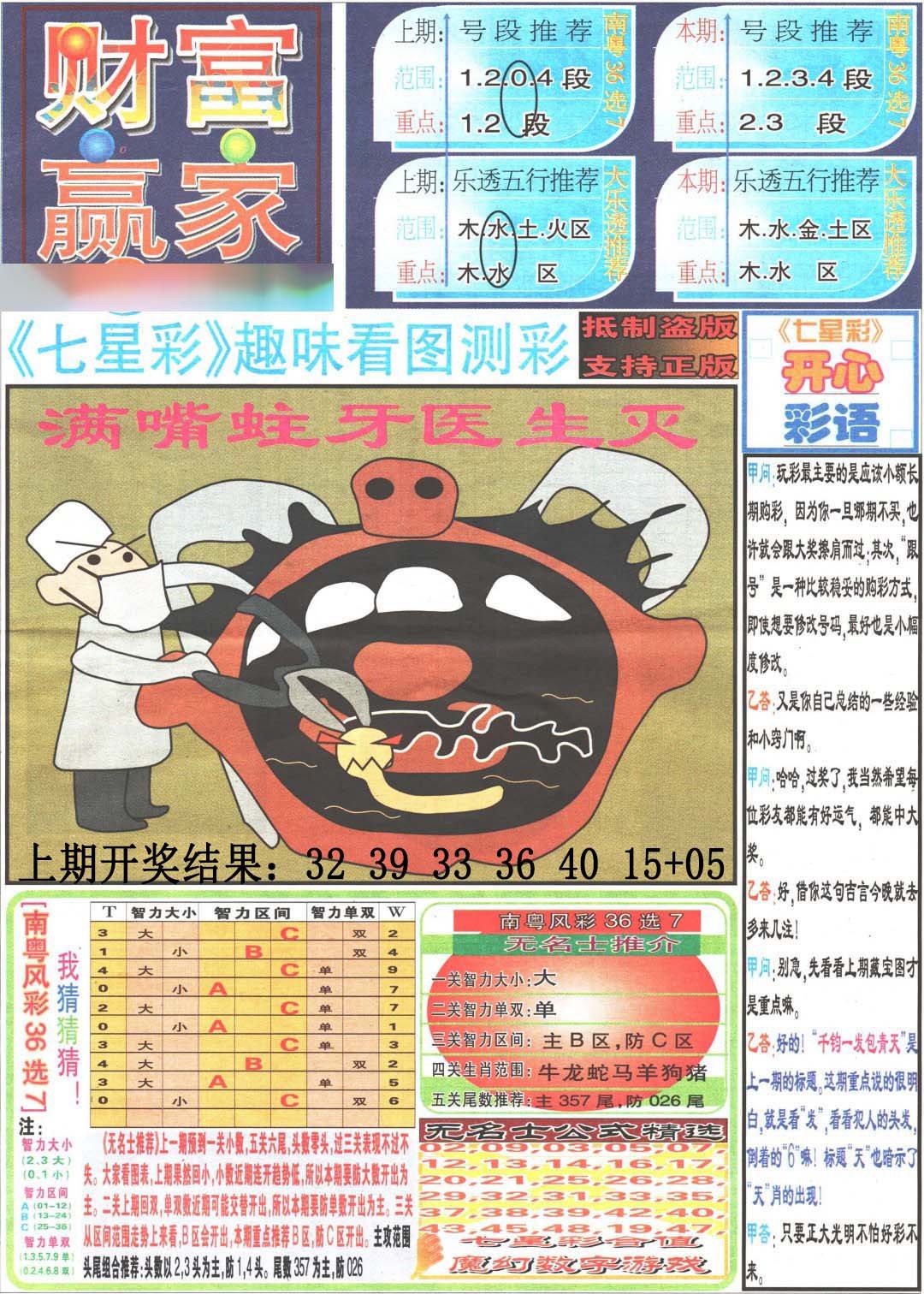 2024337期财富赢家（七星彩）