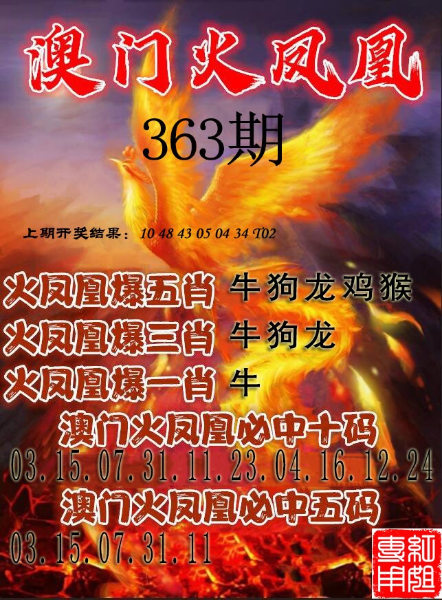 2024363期火凤凰
