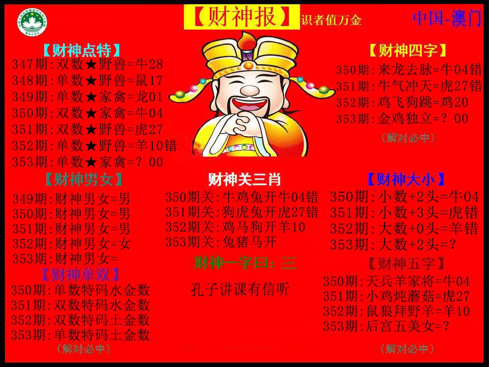 2024353期红财神