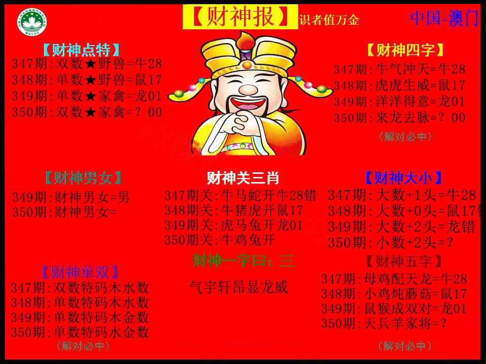 2024350期红财神