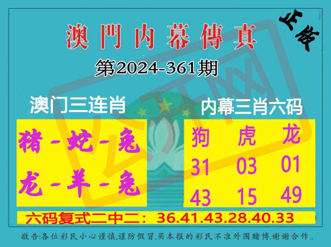 2024361期内幕传真三肖版