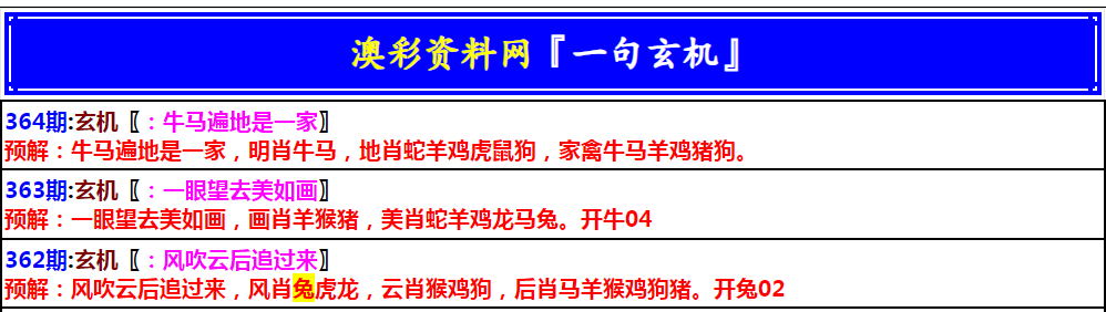 2024364期澳门一句玄机