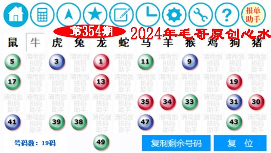 2024354期毛哥心水