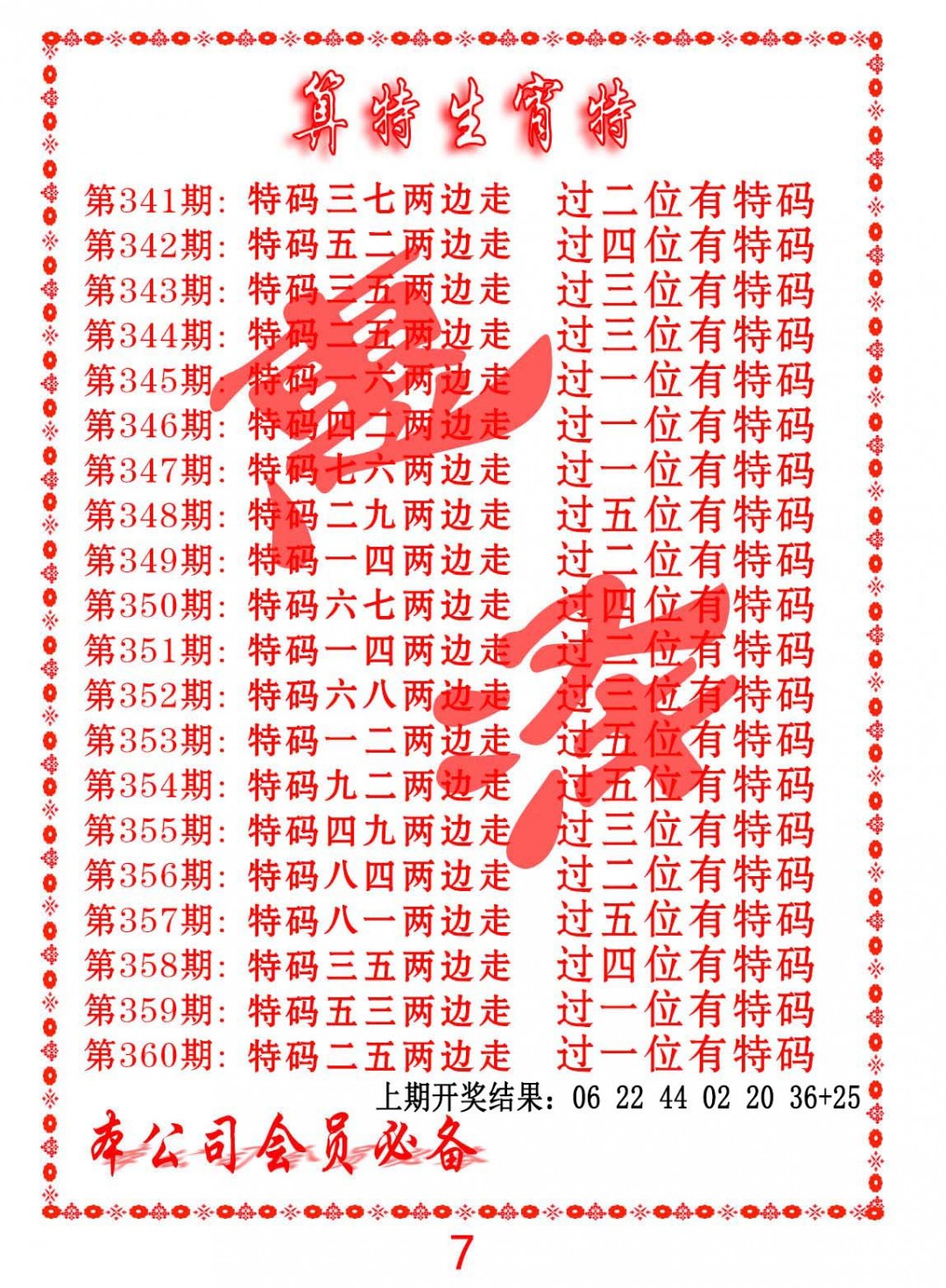 2024355期算特生肖诗