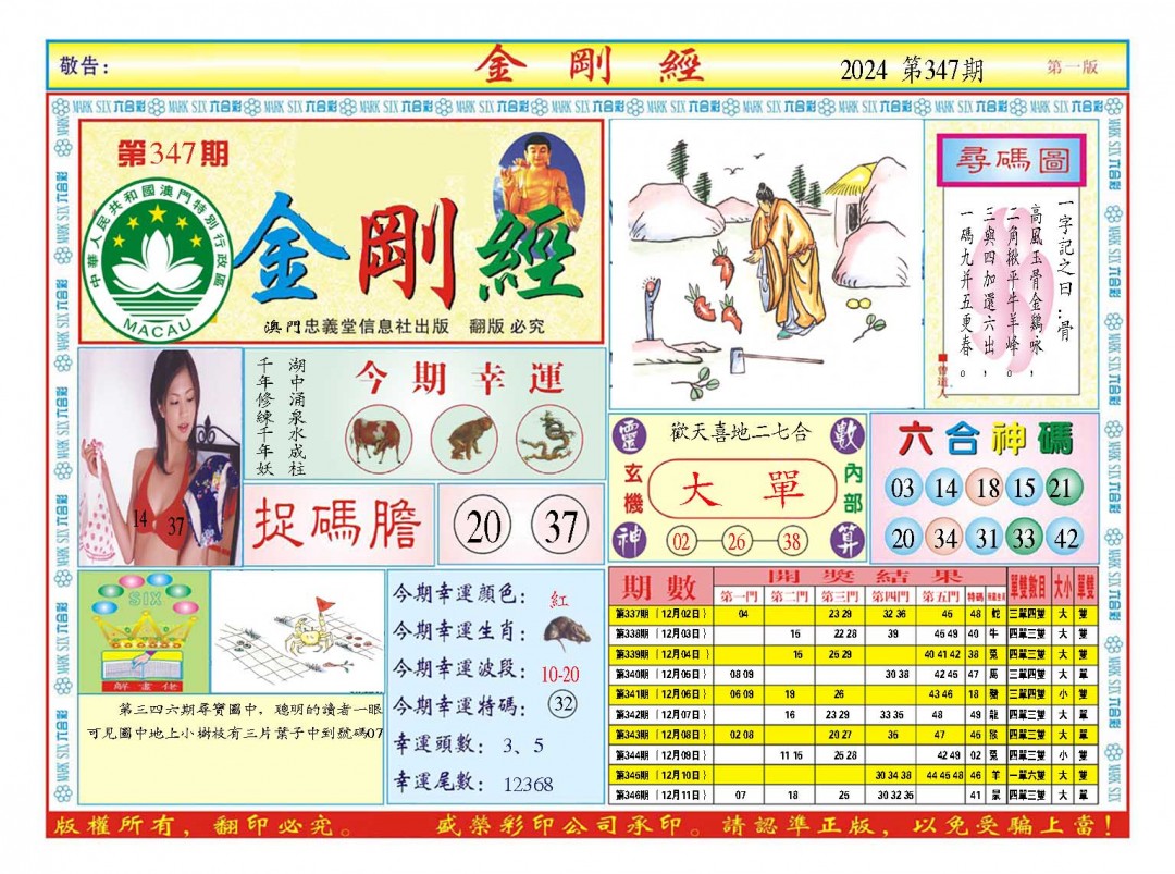 2024347期金刚经A