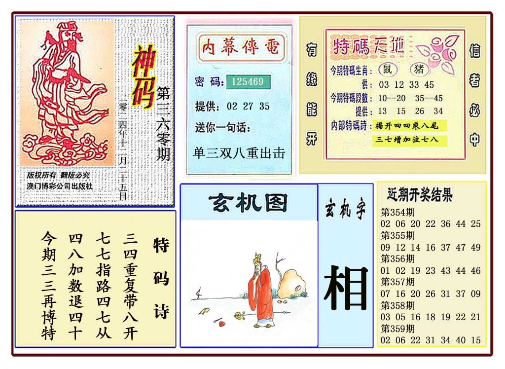 2024360期黄大仙神码