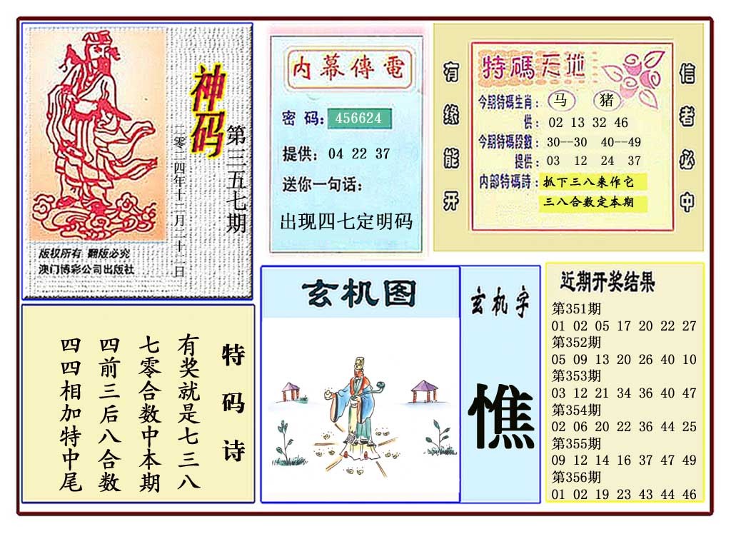 2024357期黄大仙神码